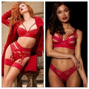 Honey Birdette Linda C Raspberry Panty Size Small